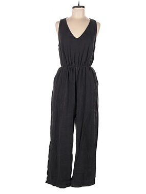 Universal Thread Black V-Neck Wide-Leg Sleeveless Jumpsuit